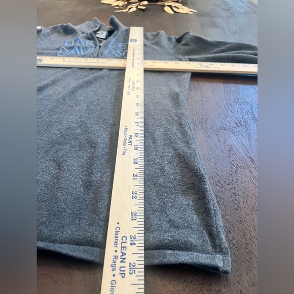 HARLEY DAVIDSON ZIP SWEATER MEDIUM GREY KNIT LOGO ON SLEEVES. - Picture 7 of 11